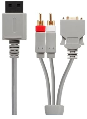 1,8 m D-Terminal-AV-Kabel, D4-Anschluss an Multi-Out-Port, Y/Pb/Pr-kompatibel mit Konsolenmodellen RVL-001 RVL-101 WUP-101 for Wii und U – 6 Fuß