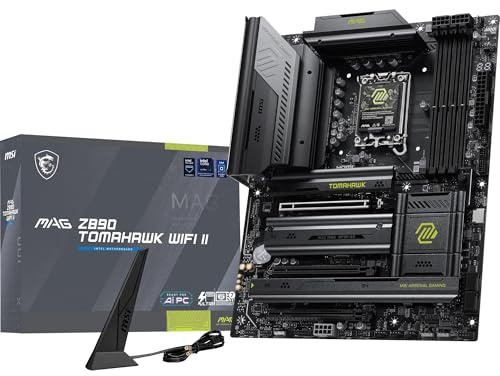 MAG Z890 Tomahawk WiFi II Motherboard, ATX - Supports Intel Core Ultra Processors (Series 2), LGA 1851 - DDR5 Memory Boost 4 x DDR5 (9200+ MT/s OC), 1 x PCIe 5.0 x16, 1 x M.2 Gen5, 5G LAN, Wi-Fi 7