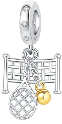 PANPOKI Sport & Hobby Anhänger 925 Sterling Silber für Damen – Musik, Volleyball, Tischtennis, Bowling, Tennis, Surfen | für Charm Armbänder & Halsketten