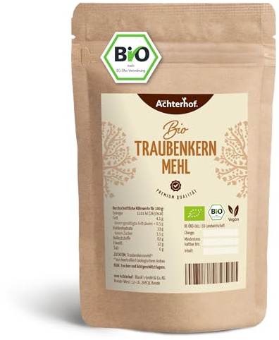 Traubenkernmehl Bio (1kg) Traubenkern-Pulver vom-Achterhof