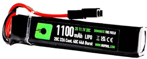 NUPROL Airsoft 11.1V 1100mAh LiPo Stick Battery Small Tamiya Connector