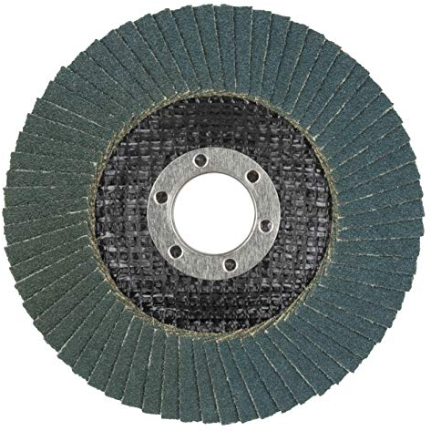 wolfcraft Disco abrasivo a lamelle Ø 115 mm, grana 60 I 5651000 I Per la levigatura grossolana di superfici metalliche