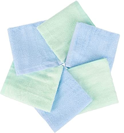 Ko&Pro 100% Bambus Tücher 6er Set 25x25 cm in grün/blau | Mehrzweck-Reinigungstücher für Hochglanz-Küchen, Bad, Haushalt, Küche & Streifenfreie Fenster | Inklusive DIY-Rezeptesammlung