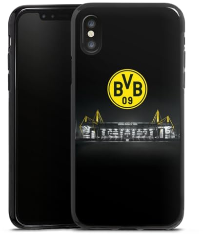 Silikon Hülle kompatibel mit Apple iPhone XS Case schwarz Handyhülle BVB Stadion Borussia Dortmund