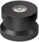 Dynavox Single Puck ASP3, Adapter aus Aluminium für 45er Single-Schallplatten, integrierte Libelle zur Justage des Plattenspielers, schwarz