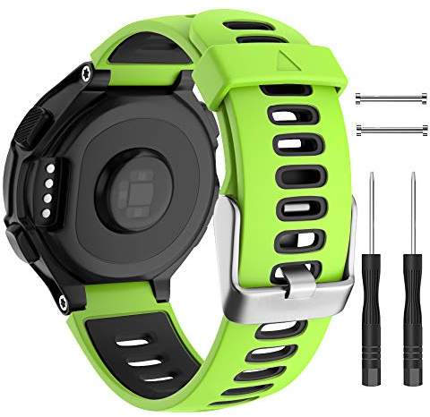 ISABAKE Armband für Garmin Forerunner 735XT/235, Soft Silikon Ersatzband für Forerunner 620 630 235Lite 220 230 Smartwatch-Zubehör