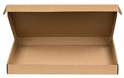 A4 Schachtel mit Klappdeckel, Kraftkarton, einwellig, braun, 30 mm hoch - 10er Pack