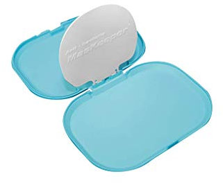 Maskenbox zur Aufbewahrung für Mundschutzmaske. Antibakterielle und desodorierende. Maskeeper. Tragbare Aufbewahrungsbox. (Blau)