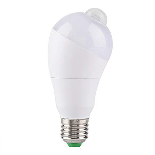 Motion Sensor Light Bulbs, 350°Rotating Sensing Head E27 Motion Sensor Light 3000K - 6500K 650LM High Brightness(Cool White E27, 7W)