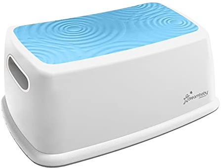 Dreambaby Easy-Up Marchepied Haut de Gamme pour Enfants et Adultes ; Peut Supporter jusqu'à 120 kg ; Salle de Bain, Cuisine ; revêtement antidérapant texturé ondulé ; Coussinets antidérapants – Bleu