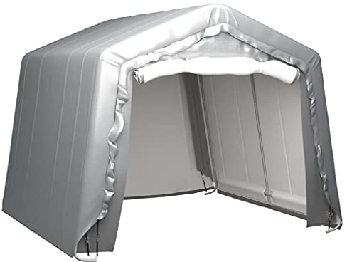 vidaXL Tenda Capannone 300x300 cm Grigio Acciaio