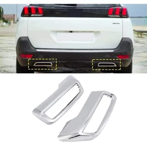 Lot de 2 silencieux d'échappement arrière de voiture pour Peugeot 3008 5008 2017-2019 ABS