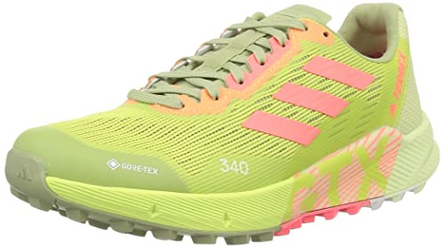 adidas Herren Terrex Agravic Flow 2 GTX Traillaufschuhe, Pulse Lime/Turbo/Cloud White, 42 EU
