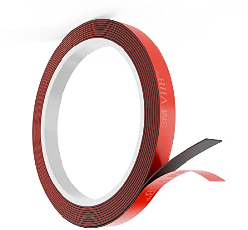 Nastro biadesivo, 3M VHB (8 mm x 3 M) Nastro adesivo resistente, resistente agli agenti atmosferici in PVC