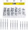 Mardatt 100 Pcs M6 Heavy Duty Hammer Drive Pin Anchors Assortment Set M6*40/50/60mm Metal Mushroom Head Anchor Drive Expansion Nail Fastener Rivet for Concrete Drywall