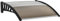 Outsunny Tejadillo de Protección 103x96,5x27 cm Marquesina Exterior para Puertas y Ventanas contra Sol y Lluvia con Soporte Aleación de Aluminio Policarbonato Marrón Translúcido