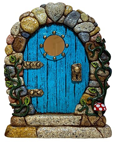 Feentür und Fenster Bäume, Feenbaum, leuchtet im Dunkeln, Hof-Kunstskulptur, Dekoration Kinderzimmer, Wand und Bäume im Freien | Miniatur-Feengarten, Outdoor-Dekor-Zubehör