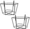 HEMOTON 2 Stücke Blumentopf Halterung Metall Blumentopfhalter Geländer Pflanzgefäße Balkongeländer Pflanzkörbe Regal Hängende Blumenregal Blumenkasten für Garten Balkon Terrasse Zaun 30cm