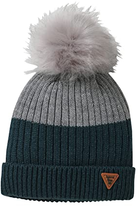 Vertbaudet Jungen Strickmütze, zweifarbig petrol 122/140
