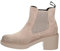 FRAU rau 80c3 Stivaletto camoscio Beige Elastico Tacco Largo 6cm 23 - Taglia Scarpa 38 EU Colore Beige