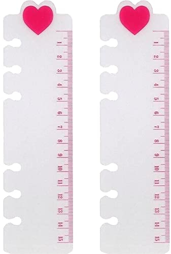Vepoty Kunststoff-Binder-Trenner, 2 Stück, einrastbares Lesezeichenlineal, 6-Loch-Binderlineal, A6, gerades Lineal, Seitenmarker, Today-Planer, Seitenfinder