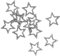 Oblique Unique® Sterne Glitzer Streudeko 12 Stück Stern Tischdeko Deko für Weihnachten und Winter Dekoration Weihnachtsdeko Adventsdeko (Silber)