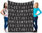 MYSLC Damen Herren Tagesdecke Decke Kuscheldecke Wohndecke Wikinger Weiß Schwarze Runen 3D Print Flanell Couch Decke Weiche Camping Wohndecke Multicolor 150x200cm