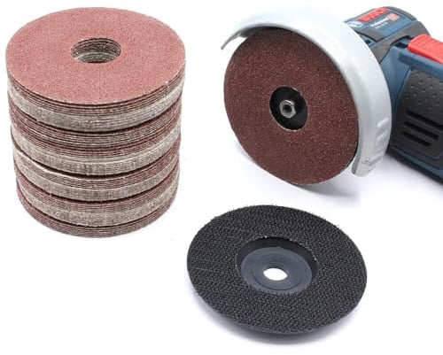 Set Klettschleifscheibe 81-Teilig Schleifscheibe Klettscheibe Schleifpapier inkl. Teller Klett 76 mm für GWS 12V Akku Winkelschleifer Lack Holz