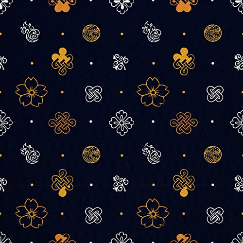 HEKO PANELS Stoff Oxford Wasserdichte Meterware Canvas-Stoff Polyester Stoff Zum Nähen Nähstoffe Möbelstoffe Dekostoffe Handwerken Wasserabweisend Blickdicht Kabuki Japan Asien 1 Meter 155 x 100 cm