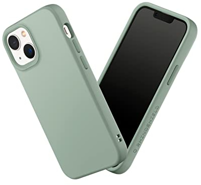 RHINOSHIELD Case Compatible with [iPhone 13 mini] | SolidSuit - Shock Absorbent Slim Design Protective Cover with Premium Matte Finish 3.5M/11ft Drop Protection Changeable Camera Rings - Sage Green