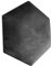 Muralo Samt Wandkissen Hexagon Stoff Polsterpaneel Schlafzimmer Wohnzimmer Bett Wandpolster Bettkopfteil Lendekissen Modern Luxus Gepolstert Polster Paneel (Graphit, 40 cm x 35 cm)