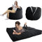 MAXYOYO Sitzsack-Stuhl – umwandelbarer Stuhl, lässt Sich vom Sitzsack zum Bett zusammenklappen – großes Sofa mit weichem Mikrofaserbezug, Perfekter Lounge- oder Gaming-Stuhl, schwarz – voll