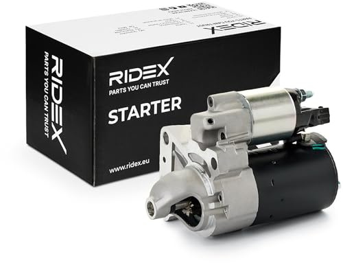 RIDEX Motor Starter Anlasser 12V 0,9kW Zähnezahl: 10 im Uhrzeigersinn für OPEL Corsa F MOKKA Astra L Sports Tourer Astra L Schrägheck (C02) passend für PEUGEOT 206 Schrägheck (2A/C) 207 (WA, WC)