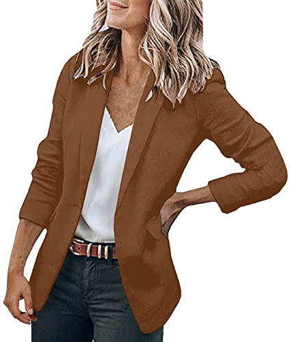 LAOSU Femmes Blazer Veste Revers Ouvert Avant Cardigan,Blazer Noir Oversize,Blazer Court,Blazer A Sequin Femme,Blazer Rose Fushia,Blazer Lin Femme,Blazer Tweed Femme