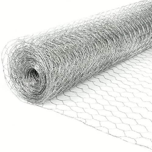 0.9m x 10m Galvanised Wire Netting - Outdoor Hexagonal Chicken Animal Pet Enclosure Fencing - Garden Plant Protection - 25mm x 25mm Mesh