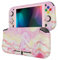 playvital Coque pour Switch Lite Cover Joycon,Accessoire Protection pour Nintendo Switch Lite avec Capuchon Joystick & Protecteur d'Écran Verre Trempé & ZealProtect Boutons-Paradis Méduses Roses