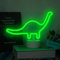Aslanka Luce al neon con dinosauro, luce notturna per camera da letto, luce LED alimentata a batteria/USB, lampada da tavolo per feste di compleanno, decorazione luminosa per bambini