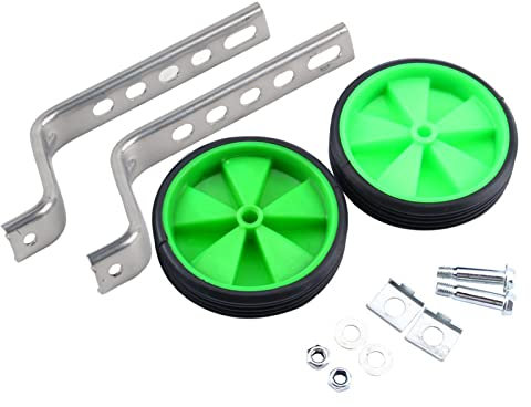 20 Fahrradstützräder 2 Stück Verstellbare Trainingsseitenräder Stabilisator Kinder 12 20 Balance Grün