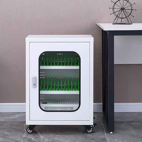 XUJIAM 30 Slots Cell Phone Lock Box, Portable Charging Mobile Phone Cabinet, USB Cellphone Charging Station, Mobile Phone Safe, for Office School