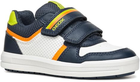 Geox J Arzach BOY A, Boys’ Sneaker, Navy/Fluo Green,