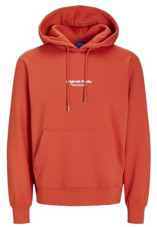 JACK & JONES Men's Jorvesterbro Sweat Hood Noos, Summer Fig, M