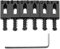 STOOLA Guitar Bridge Saddle Set with Spring Screws Wrench, Compatible with Fender Stratocaster and Telecaster Electric Guitars, 6Pcs (Black)