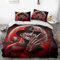 Horrorfilm-Bettwäsche-Set, Horror-Killer, Dämon, Halloween, Bettbezug-Set für Teenager, Jungen, Erwachsenenzimmerdekoration (Stil 2, Sing 135 x 200 cm + 65 x 65 cm)