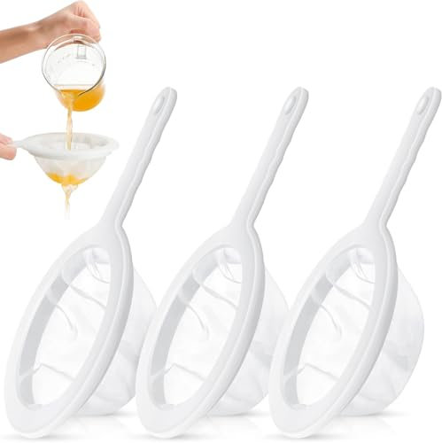 3 Pezzi Colino 100/200/400 Mesh in Nylon - Filtro Fine della Maglia per Cucina, Succo, Latte, Caffè