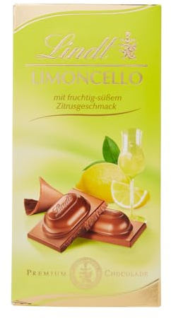 Lindt Schokolade | Limoncello Tafel, 100g, Geschenk, Alkoholhaltig | Vollmilch Schokolade, fruchtig-süße Zitronen-Füllung, Limoncello Art, mit Alkohol, zum Verschenken & Teilen, Genussmomente