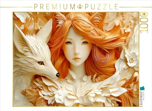 Puzzle · EIN Motiv aus dem Kalender Das leise Lachen der Feen | Die Füchse flüstern mit den Feen über die Geheimnisse des Waldes · 1000 Teile · Lege-Größe 64 × 48 cm · CALVENDO Puzzle