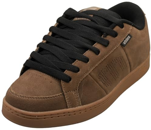Etnies Kingpin - Classic Skate Heritage Fashion Style with on-Trend Puffy Look, Reinforced Cupsole - Brown/Warm Grey/Gum - 9,5