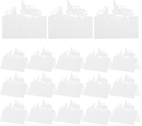 UTHCLO 50stücke Weihnachts Tischkarten Robuste Namenskarten Für Festliche Anlässe Für Hochzeiten Und Weihnachtsfeiern Praktische Zeltkarten Weiß Zur Platzierung Und Dekoration