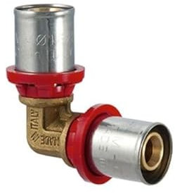 RACCORDO CURVO DOPPIO A PRESSARE PER MULTISTRATO Diam. 32 x 32