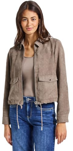 Street One Damen 2116757 Cordjacke mit Zipper, bark Brown, 44